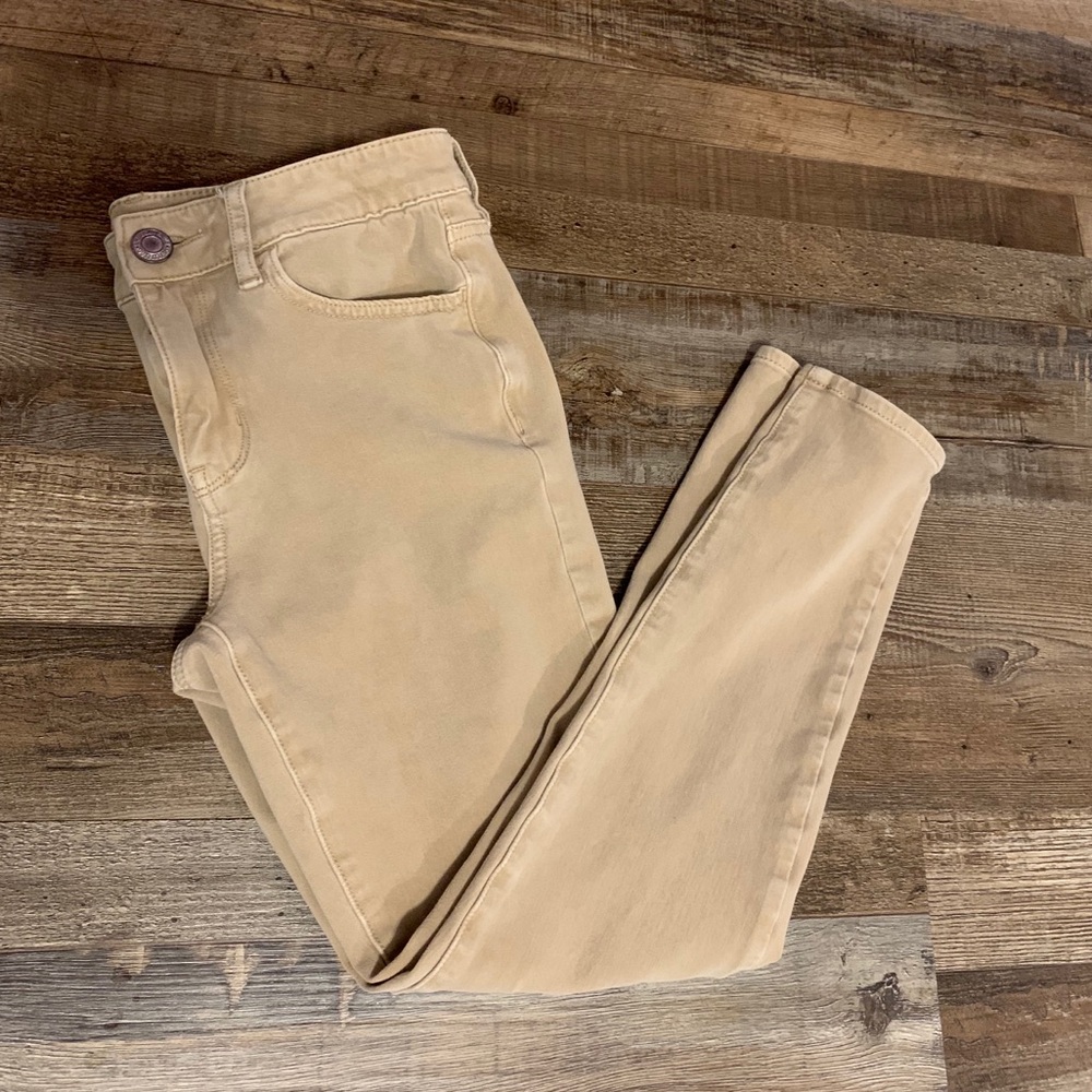 AE high-wasted jeggings - vintage khaki
